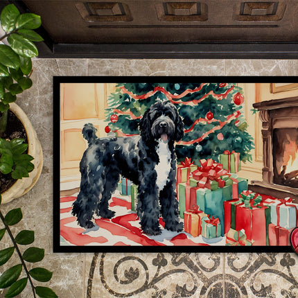 Portuguese Water Dog Cozy Christmas Doormat