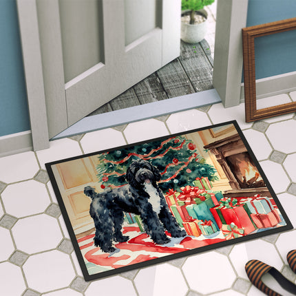 Portuguese Water Dog Cozy Christmas Doormat