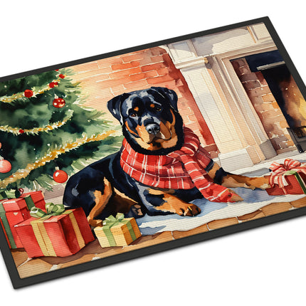 Rottweiler Cozy Christmas Doormat