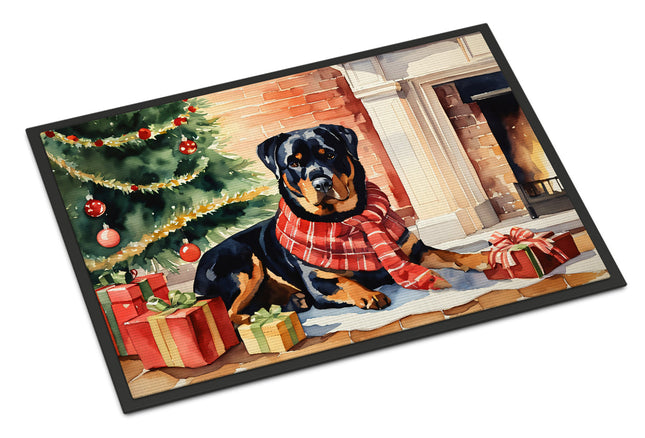 Rottweiler Cozy Christmas Doormat