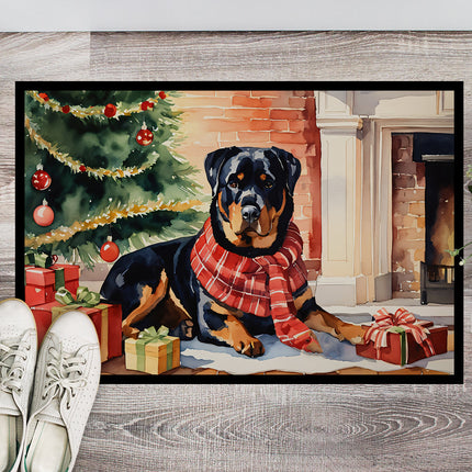Rottweiler Cozy Christmas Doormat