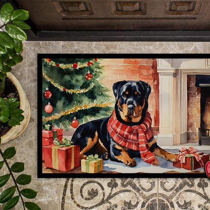 Rottweiler Cozy Christmas Doormat