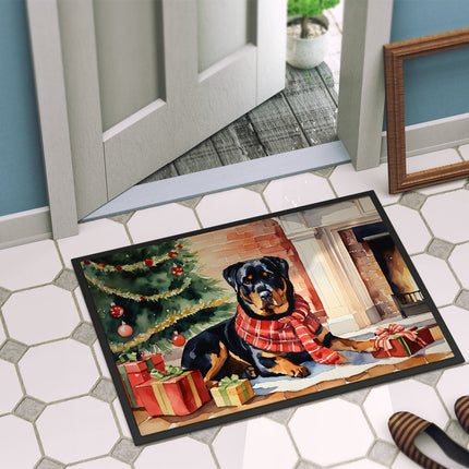 Rottweiler Cozy Christmas Doormat