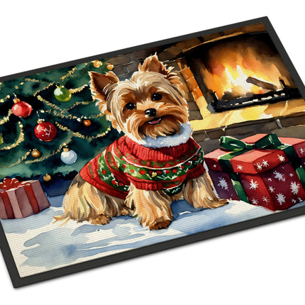 Yorkshire Terrier Cozy Christmas Doormat