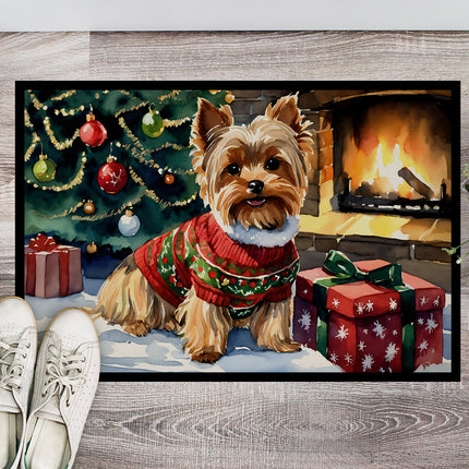 Yorkshire Terrier Cozy Christmas Doormat