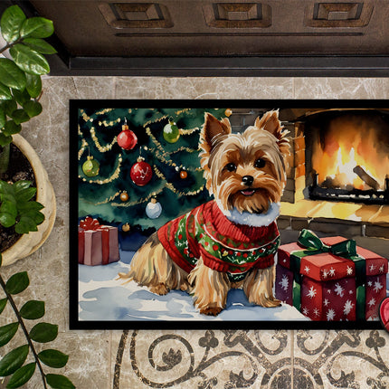 Yorkshire Terrier Cozy Christmas Doormat
