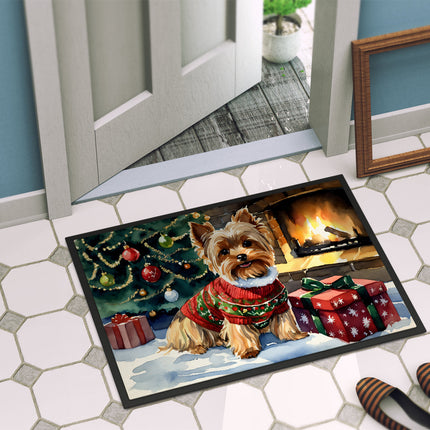 Yorkshire Terrier Cozy Christmas Doormat