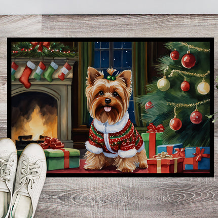 Yorkshire Terrier Cozy Christmas Doormat