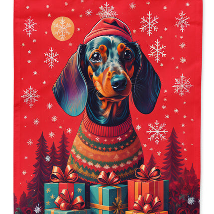 Dachshund Holiday Christmas Garden Flag