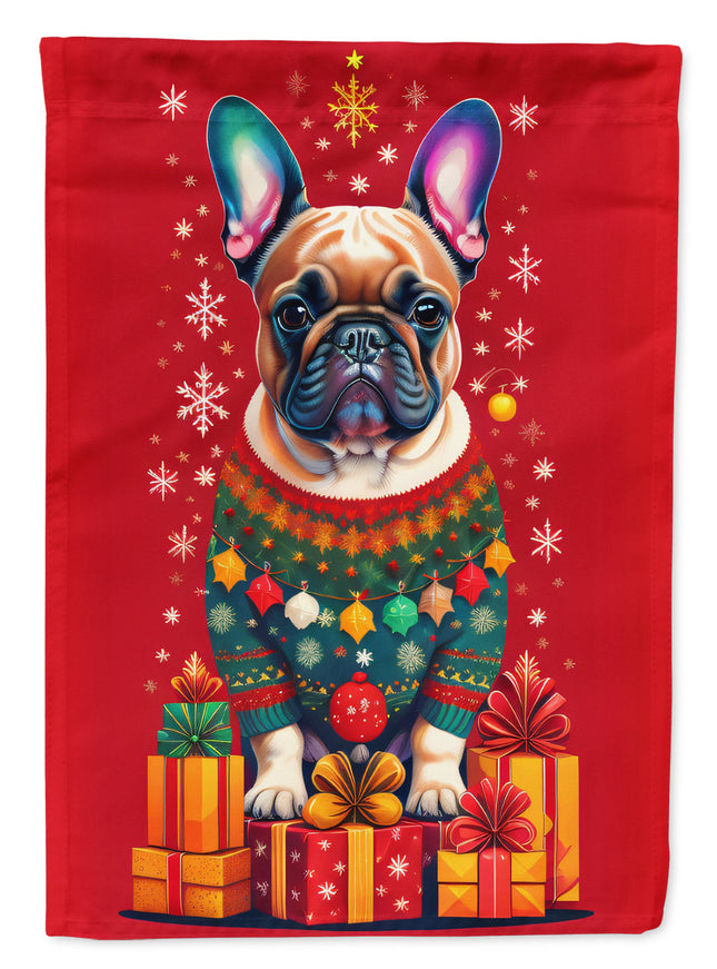 French Bulldog Holiday Christmas Garden Flag