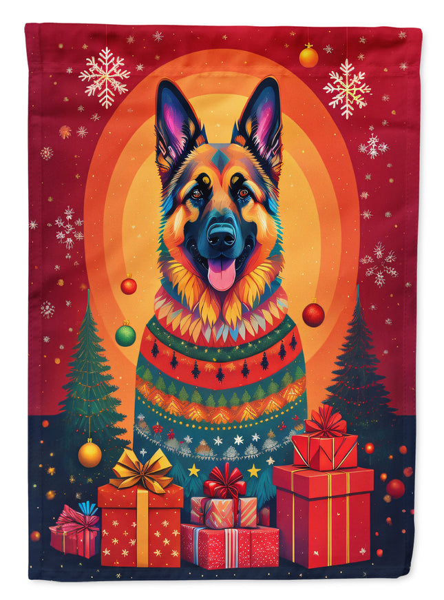 German Shepherd Holiday Christmas Garden Flag