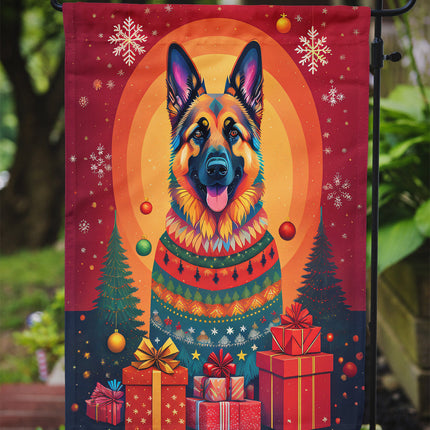 German Shepherd Holiday Christmas Garden Flag