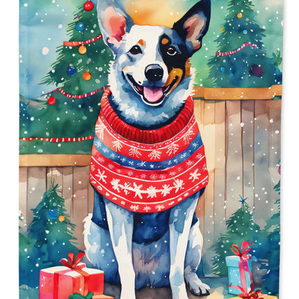 Australian Cattle Dog Christmas Garden Flag