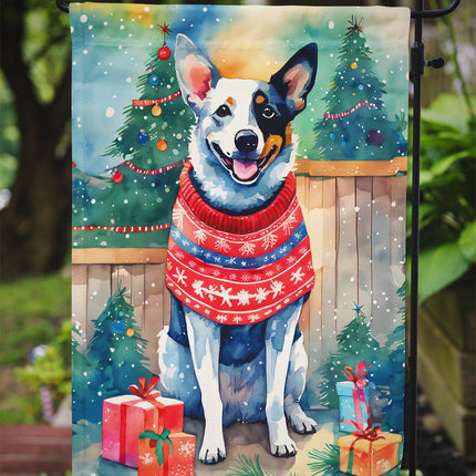 Australian Cattle Dog Christmas Garden Flag