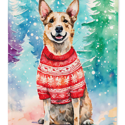 Australian Cattle Dog Christmas House Flag