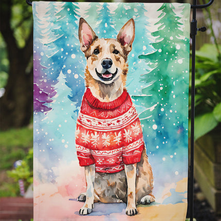 Australian Cattle Dog Christmas Garden Flag