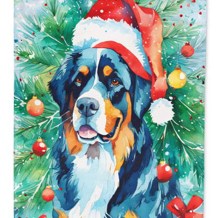 Bernese Mountain Dog Christmas Garden Flag