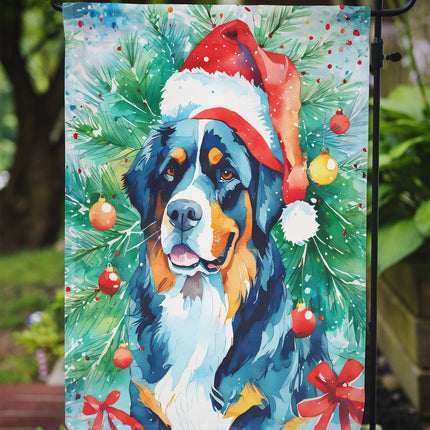 Bernese Mountain Dog Christmas Garden Flag