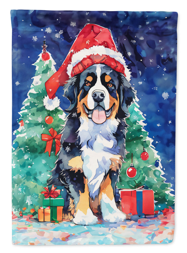 Bernese Mountain Dog Christmas Garden Flag