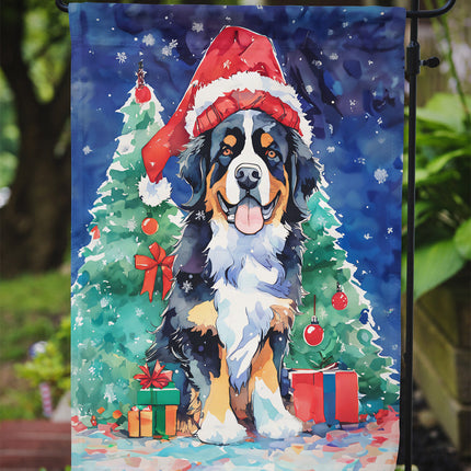 Bernese Mountain Dog Christmas Garden Flag