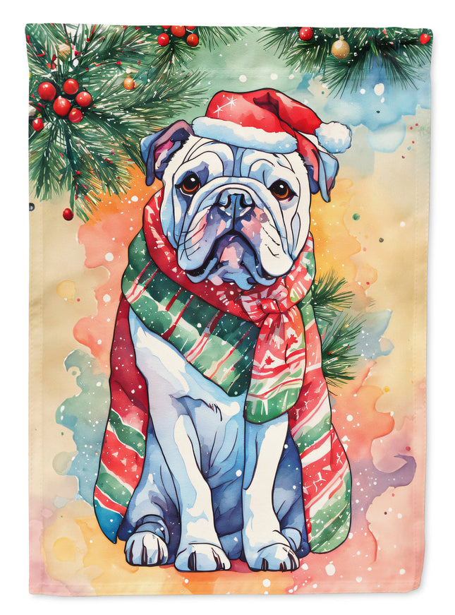 English Bulldog Christmas Garden Flag