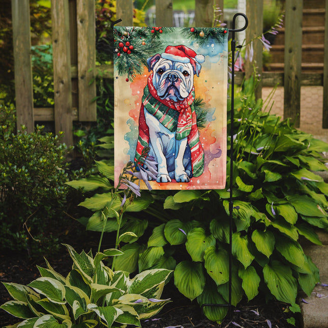 English Bulldog Christmas Garden Flag