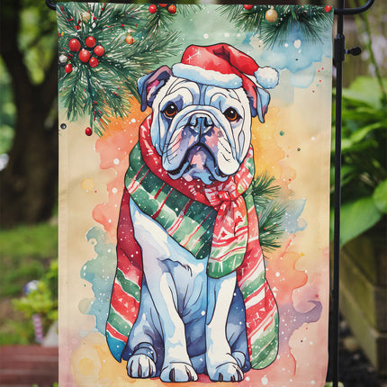 English Bulldog Christmas Garden Flag