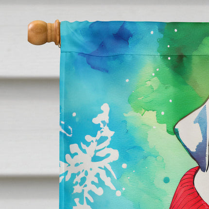 English Bulldog Christmas House Flag