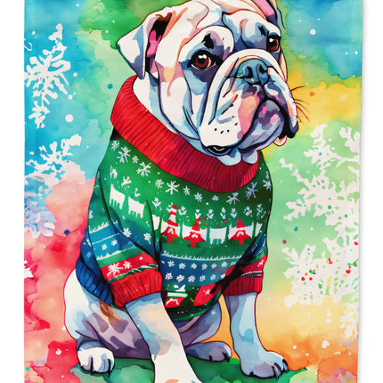 English Bulldog Christmas Garden Flag