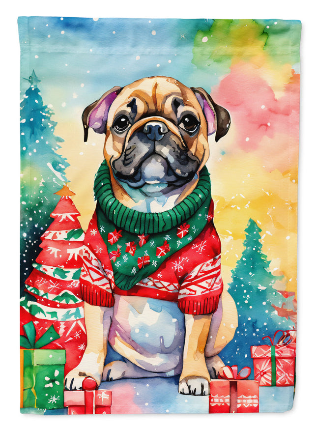 French Bulldog Christmas Garden Flag