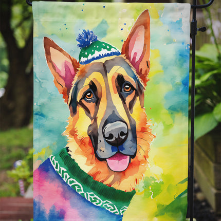 German Shepherd Christmas Garden Flag