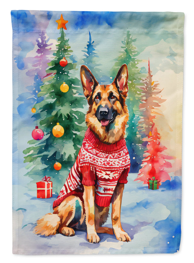 German Shepherd Christmas Garden Flag