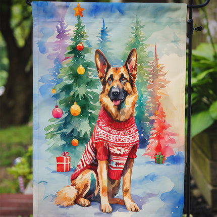 German Shepherd Christmas Garden Flag
