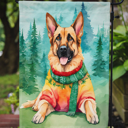 German Shepherd Christmas Garden Flag