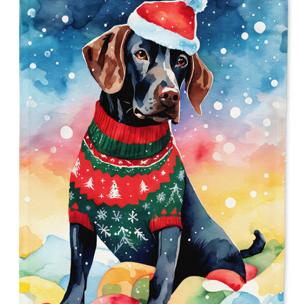 German Shorthaired Pointer Christmas Garden Flag