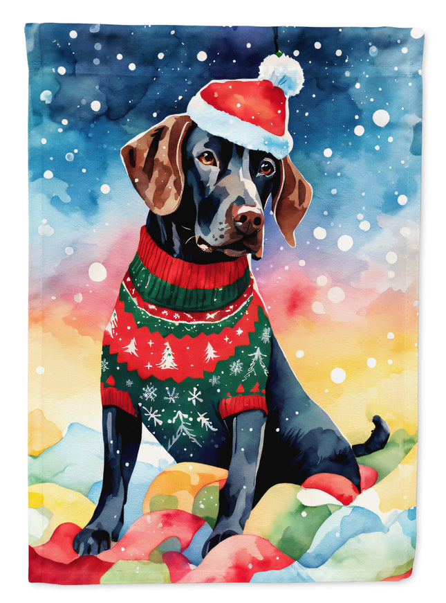 German Shorthaired Pointer Christmas Garden Flag