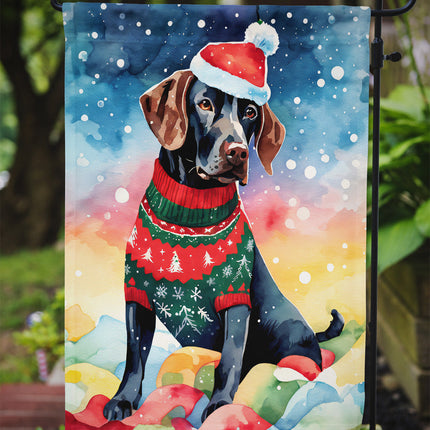 German Shorthaired Pointer Christmas Garden Flag