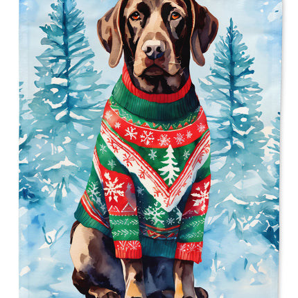 German Shorthaired Pointer Christmas Garden Flag