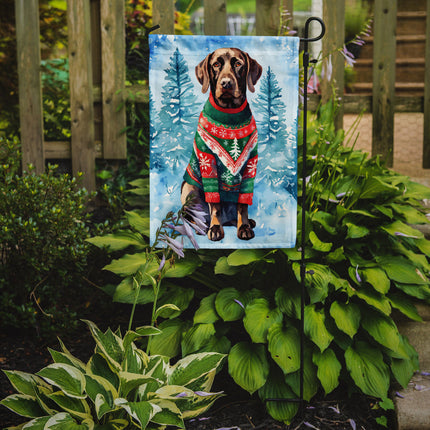 German Shorthaired Pointer Christmas Garden Flag
