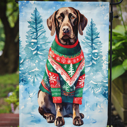 German Shorthaired Pointer Christmas Garden Flag