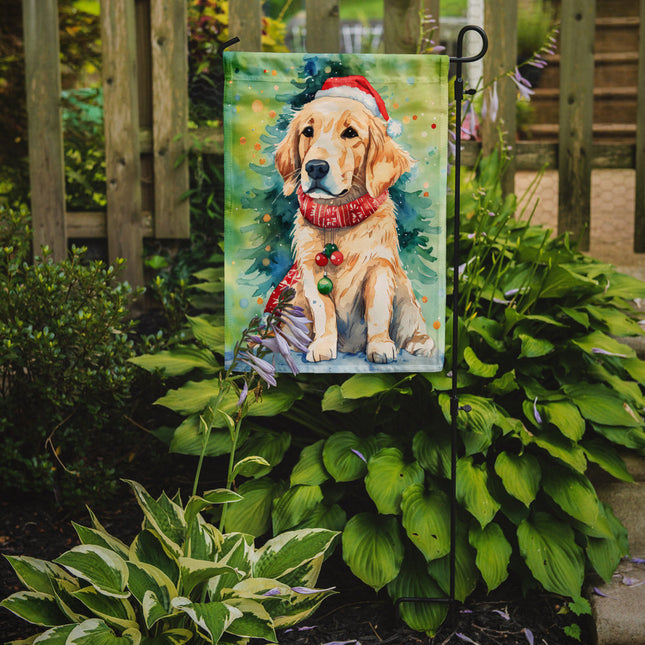 Golden Retriever Christmas Garden Flag