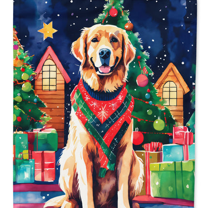 Golden Retriever Christmas Garden Flag