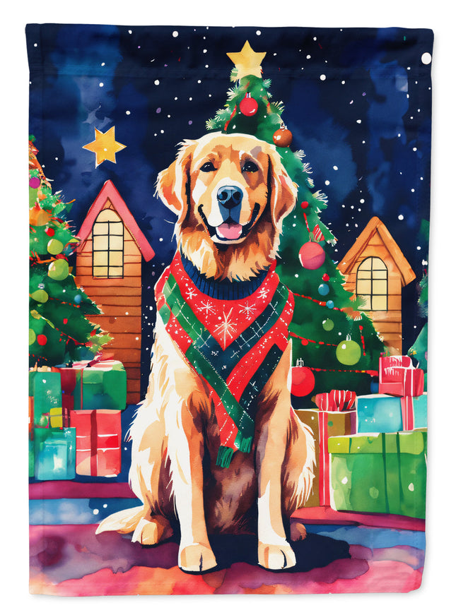 Golden Retriever Christmas Garden Flag