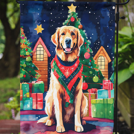 Golden Retriever Christmas Garden Flag