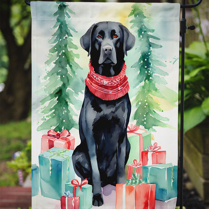 Black Labrador Retriever Christmas Garden Flag
