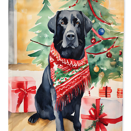 Black Labrador Retriever Christmas Garden Flag