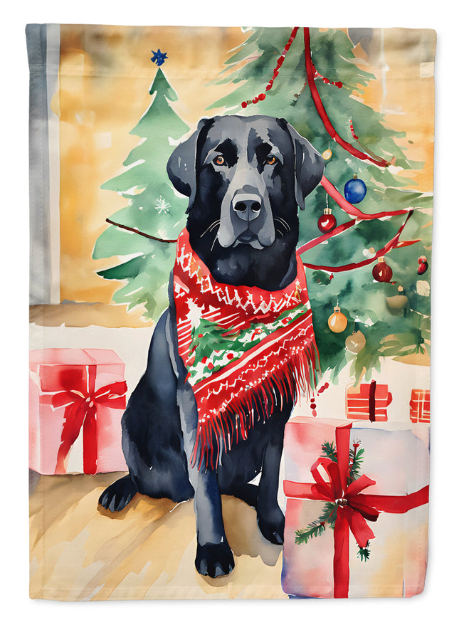 Black Labrador Retriever Christmas Garden Flag