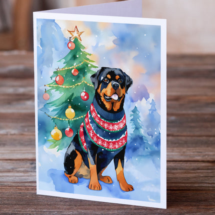 Rottweiler Christmas Greeting Cards Pack of 8