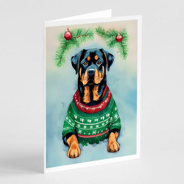 Rottweiler Christmas Greeting Cards Pack of 8
