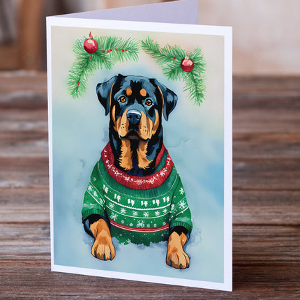 Rottweiler Christmas Greeting Cards Pack of 8